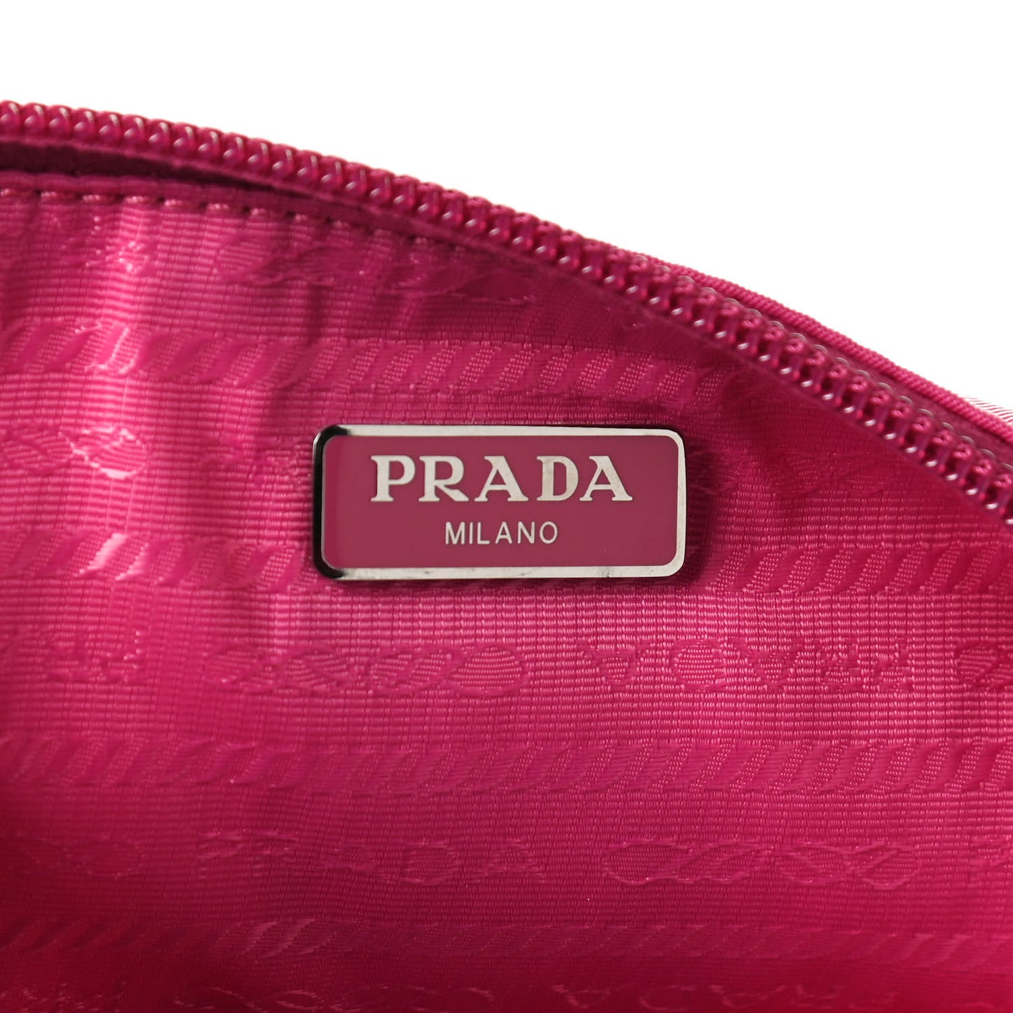 Tessuto Nylon Saffiano Wristlet Fuxia