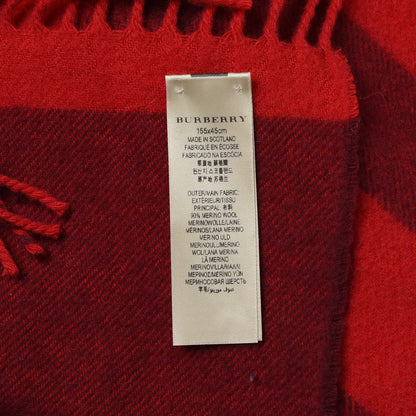 Burberry Merino Wool Half Mega Check Scarf Red 5 of 5