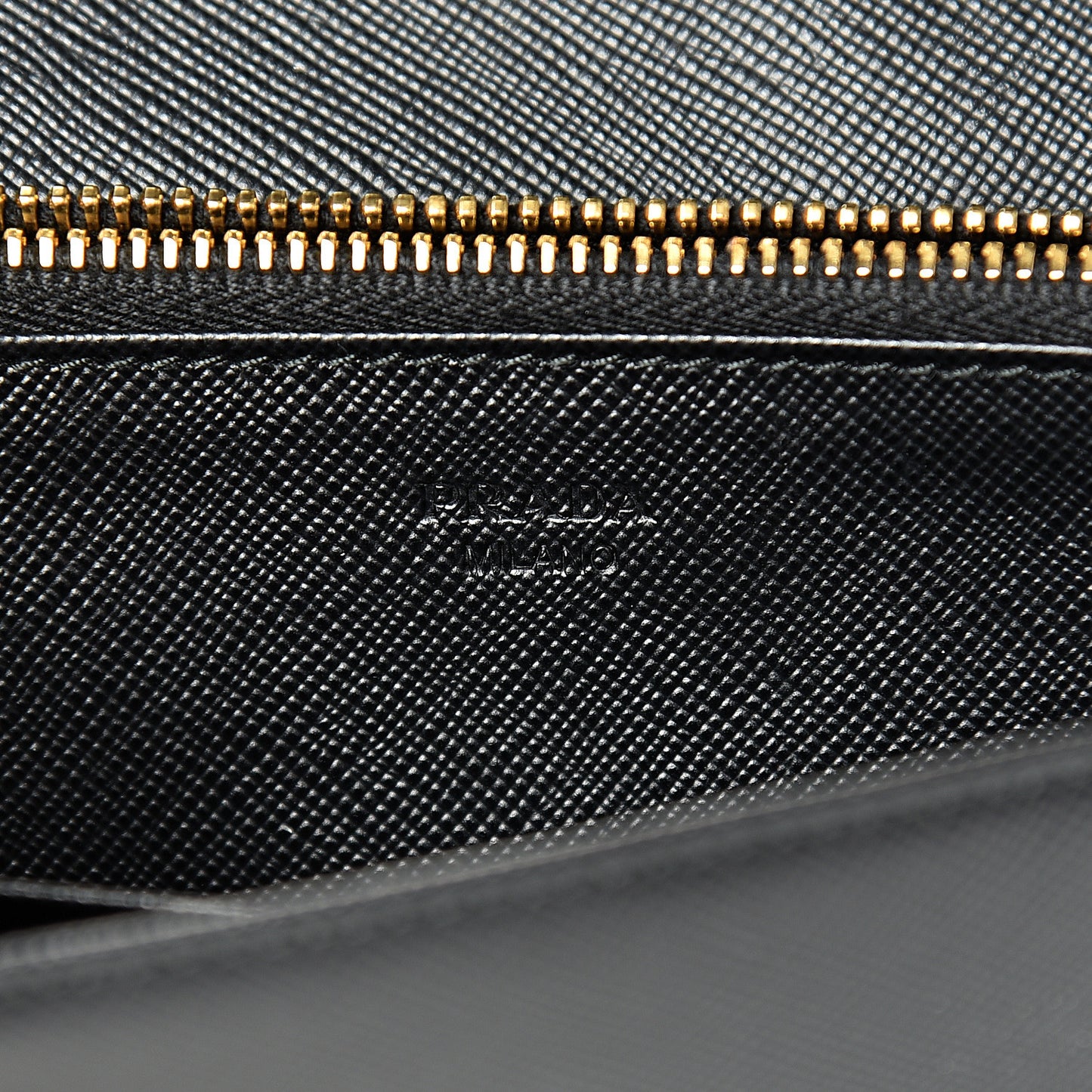 Saffiano Metal Flap Wallet With Strap Black