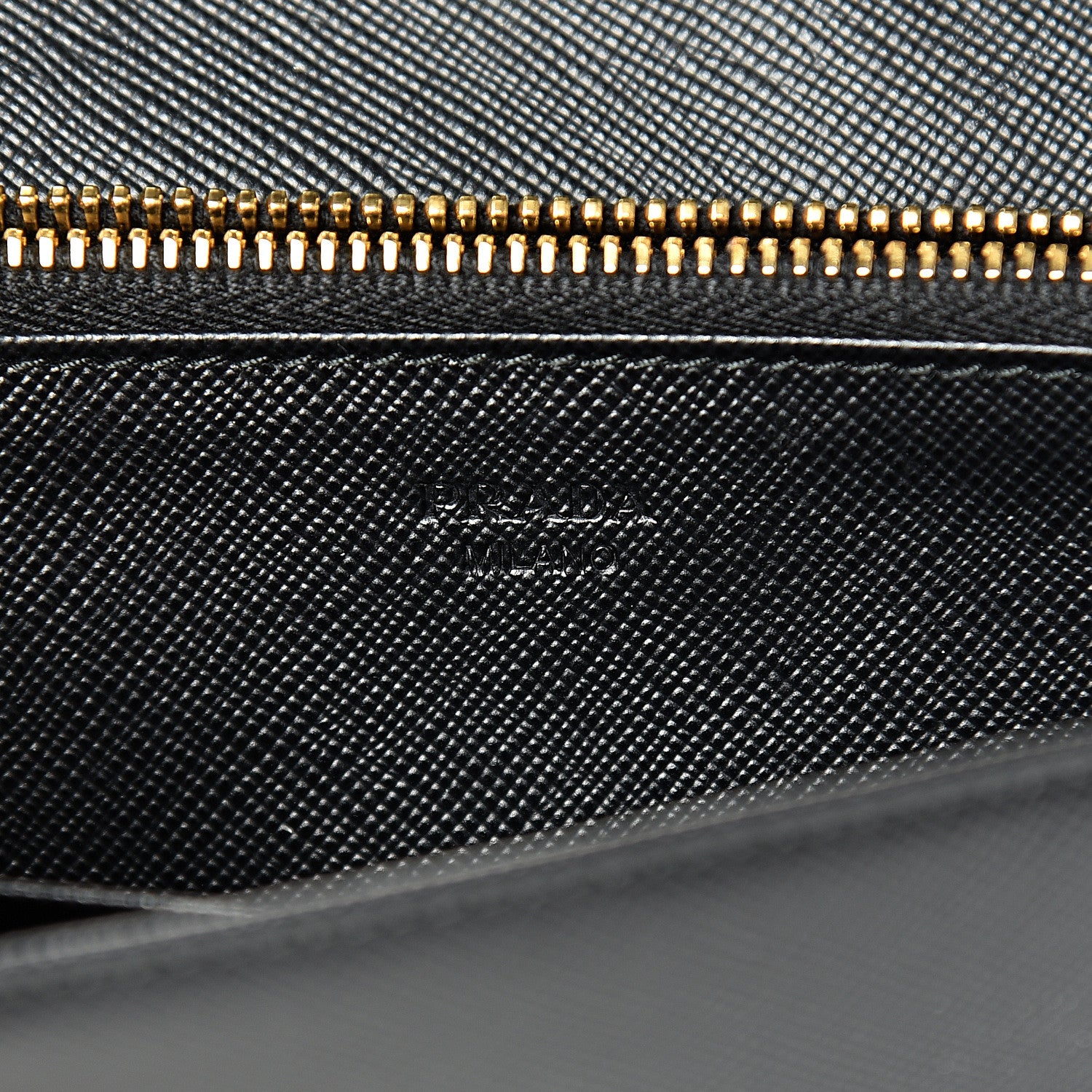Prada Saffiano Metal Flap Wallet With Strap Black 5 of 15