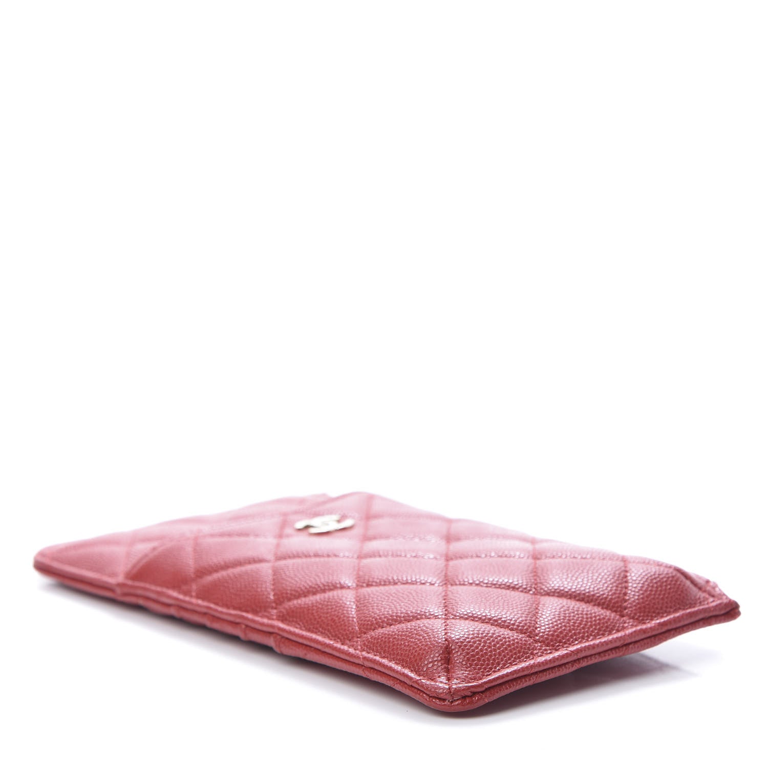 Chanel Caviar Quilted Classic Flat Wallet Pouch Red 4 of 8