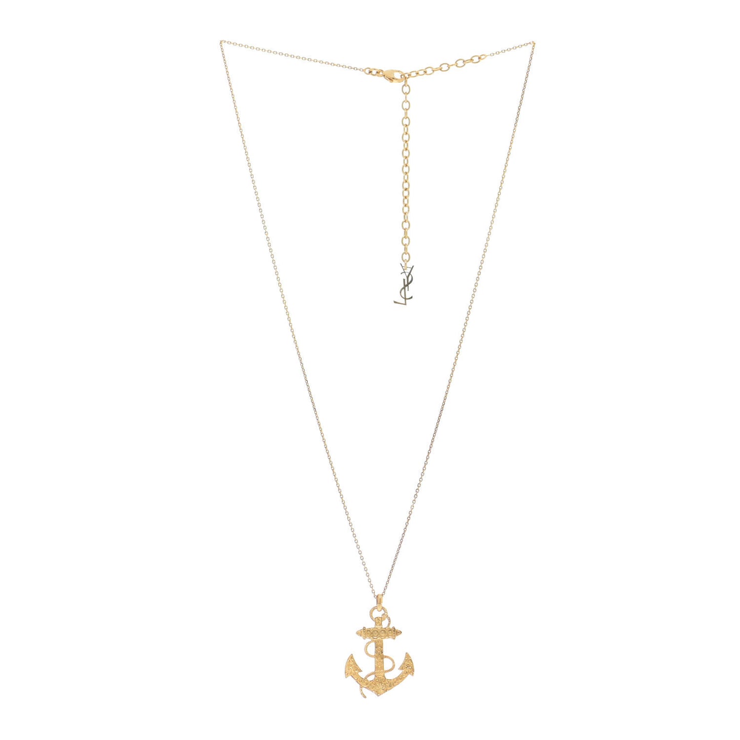 Brass Anchor Necklace Gold