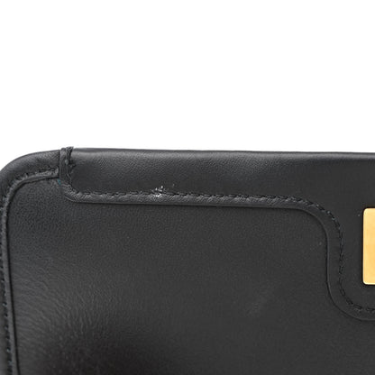 Salvatore Ferragamo Calfskin Canvas Trifolio Crossbody Bag Black 12 of 13