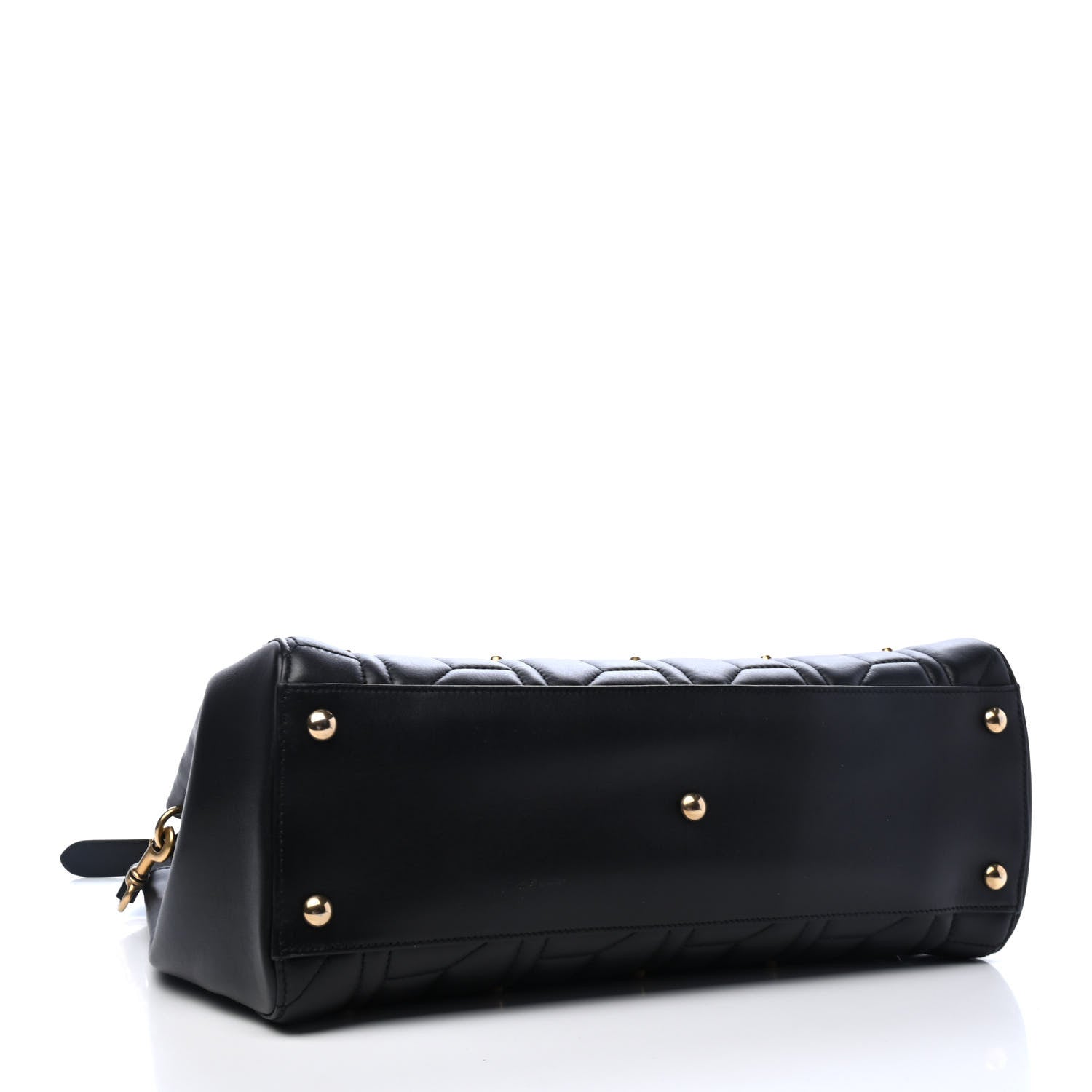 Gucci Calfskin Matelasse Studded Medium GG Marmont Tote Black 3 of 4