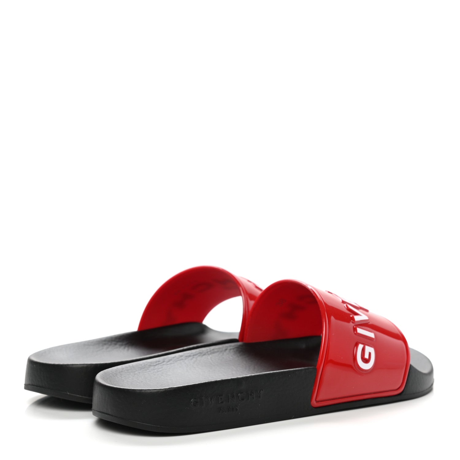 Givenchy Rubber Logo Pool Slide Sandals 38 Red 4 of 8
