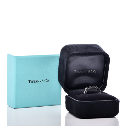 Tiffany 18K White Gold Diamond T Line Band Ring 56 7.75 5 of 5