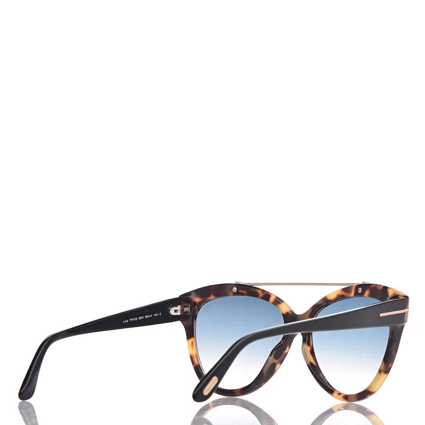Livia Gradient Butterfly Sunglasses TF518 Tortoise
