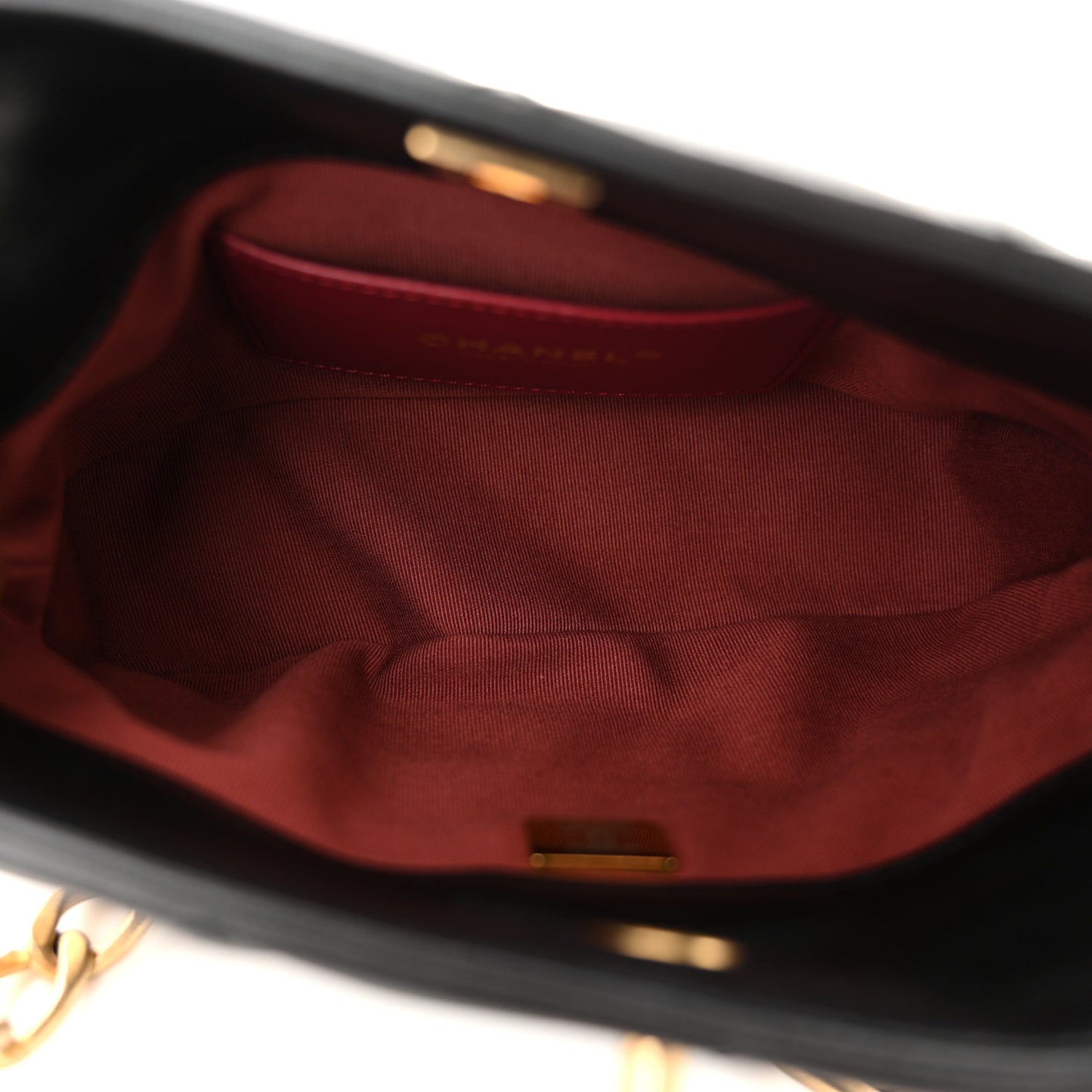 Lambskin Quilted Small CC Chain Hobo Black