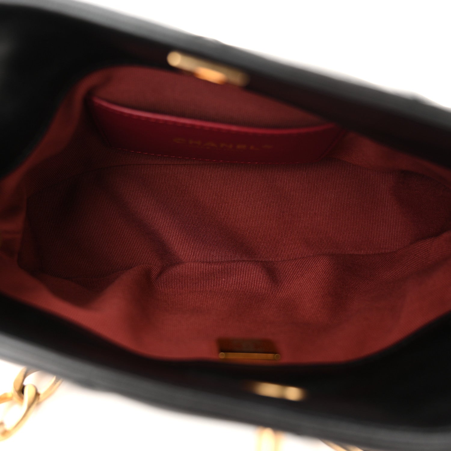 Chanel Lambskin Quilted Small CC Chain Hobo Black 5 of 10