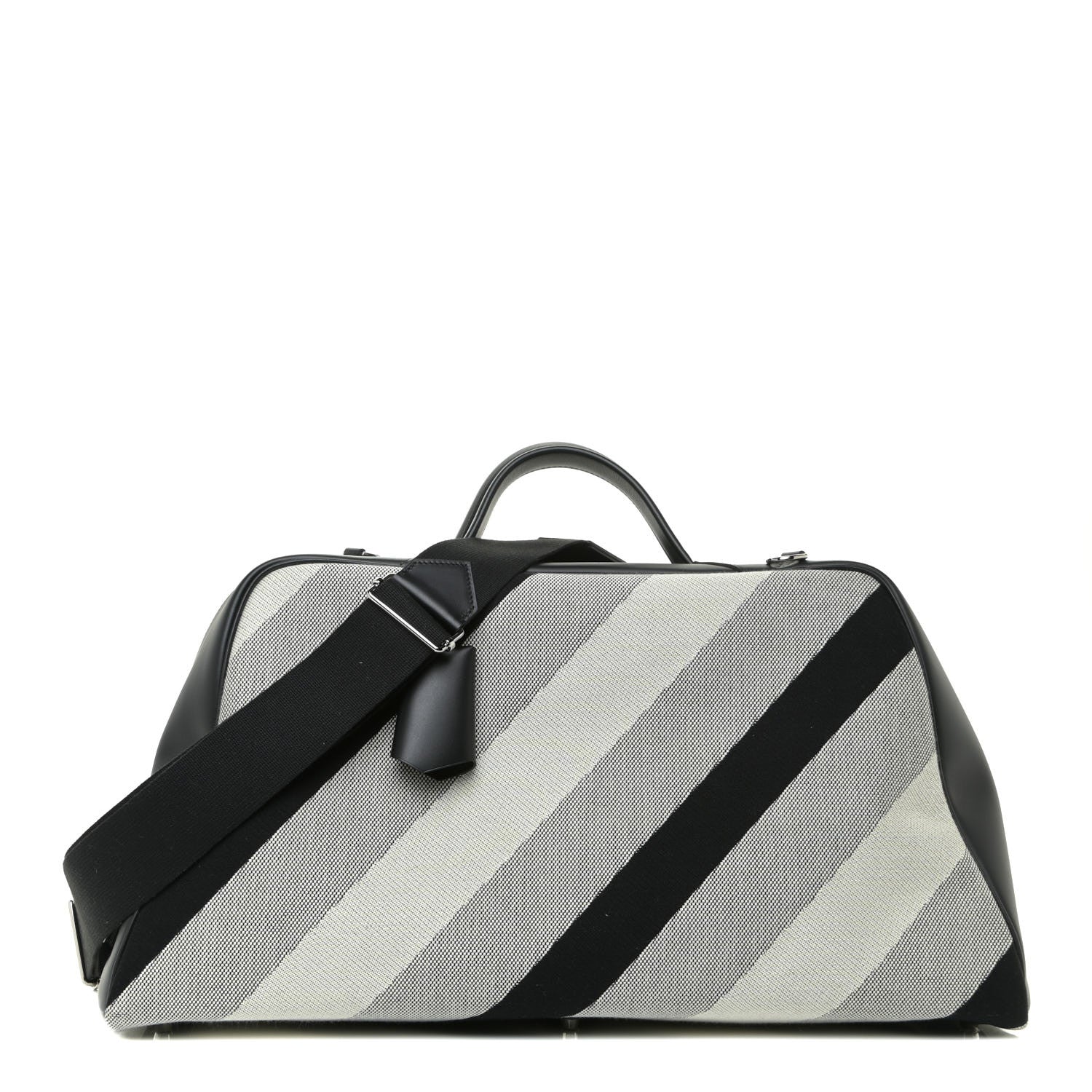 Hermes Toile H Sombrero II Bayadere Cavour Bag Ecru Black 1 of 13