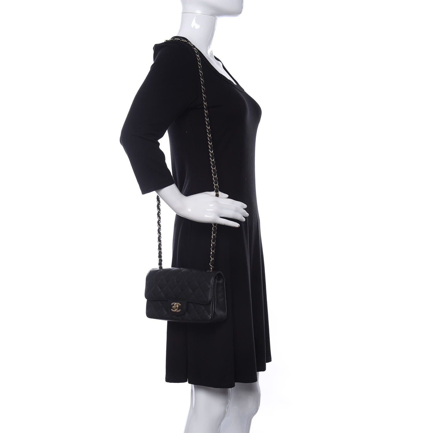 Chanel Caviar Quilted Mini Rectangular Flap Black 2 of 12