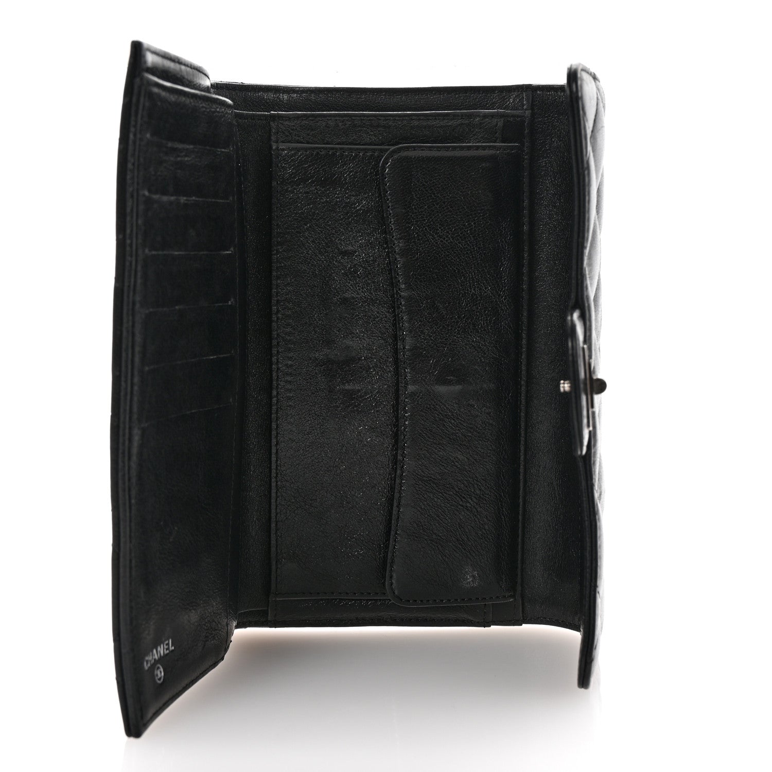 Chanel Aged Calfskin Quilted Large Reissue Gusset Flap Wallet Black 5 of 8