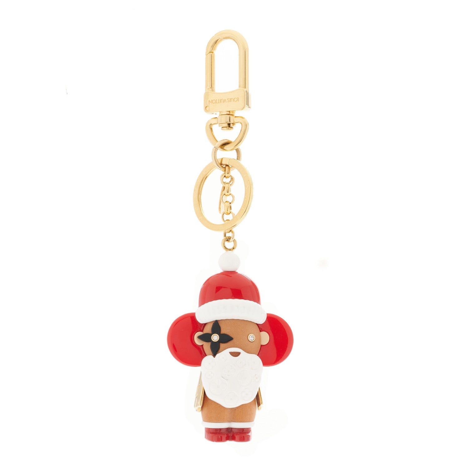 Louis Vuitton Resin Wood Vivienne Santa Bag Charm Key Holder 1 of 4