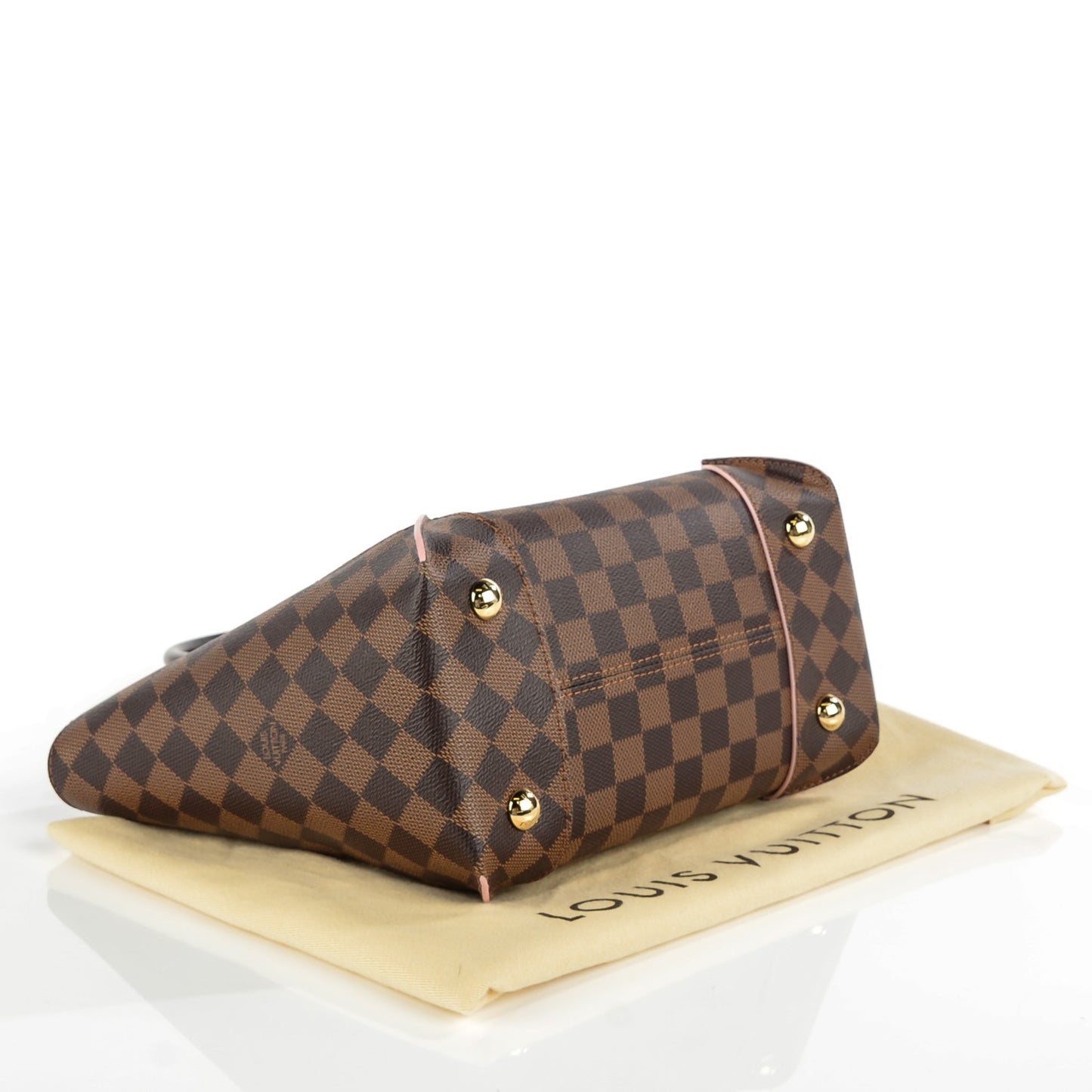 Damier Ebene Caissa Tote PM Rose Ballerine