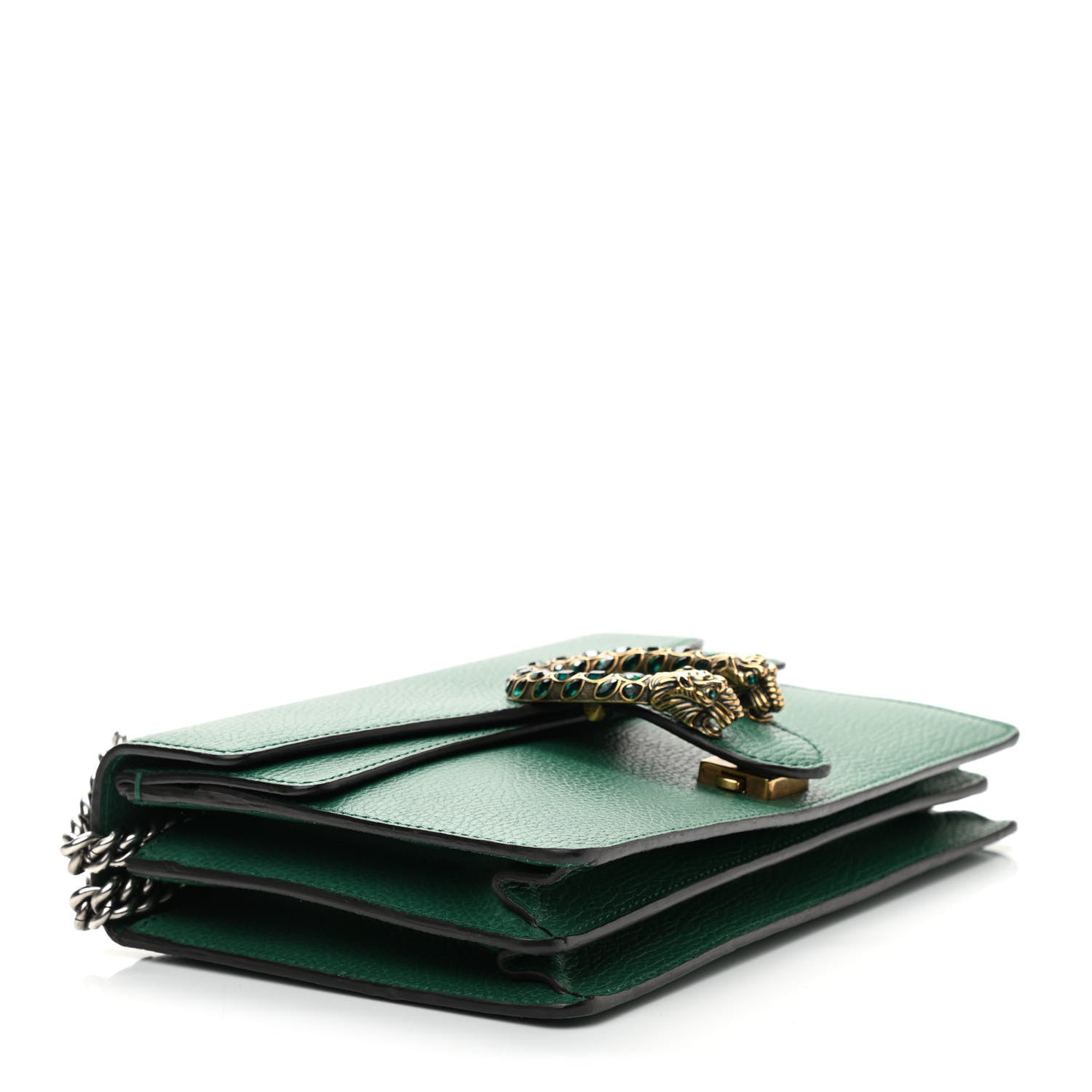 Gucci Pebbled Calfskin Small Dionysus Shoulder Bag Emerald 4 of 11