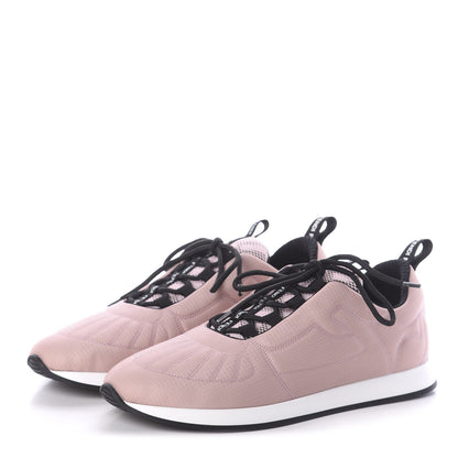 Fendi Nylon FFreedom Sneakers 38.5 White Rosa 3 of 7