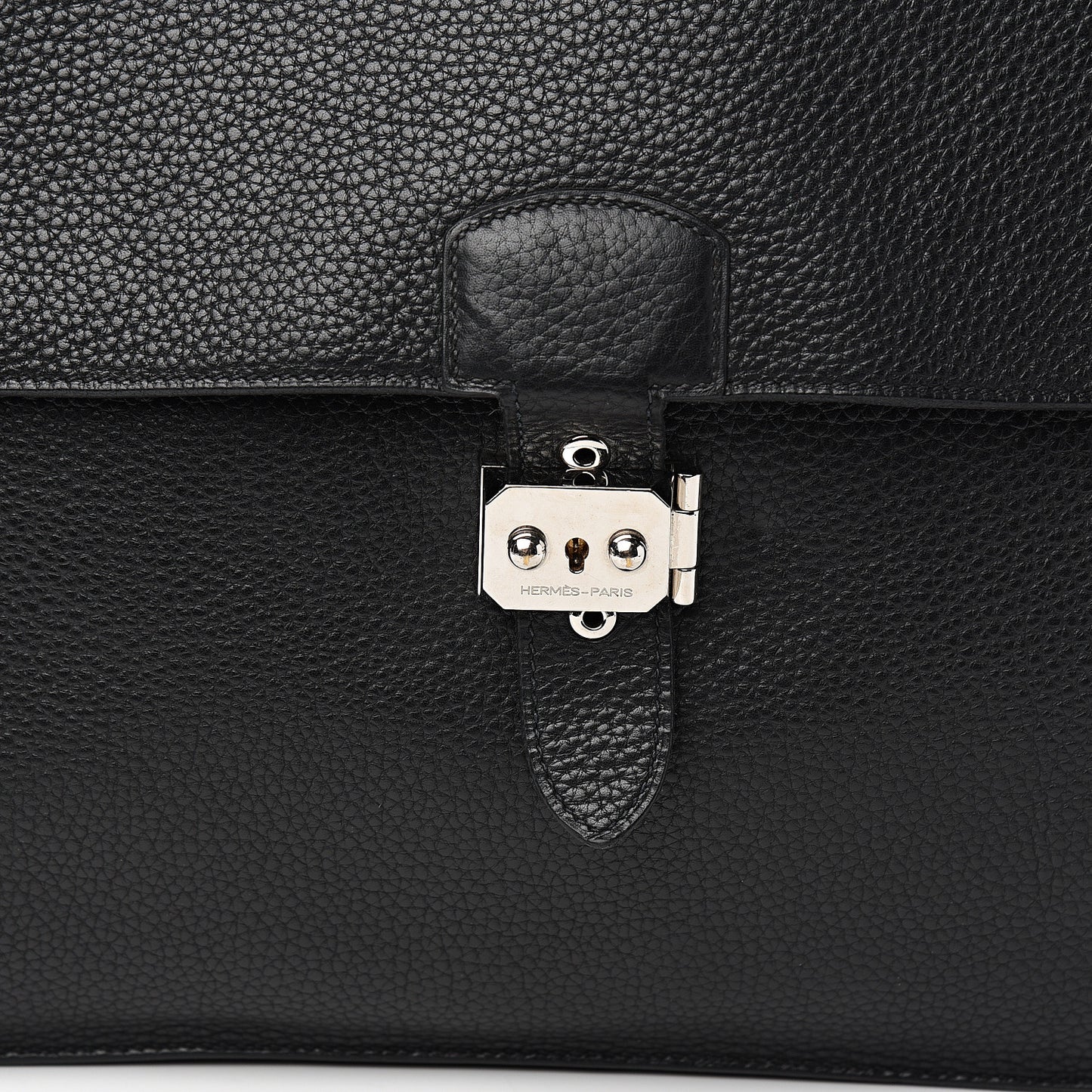 Taurillon Clemence Sac a Depeche 38 Briefcase Black
