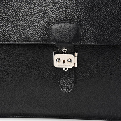 Hermes Taurillon Clemence Sac a Depeche 38 Briefcase Black 12 of 13