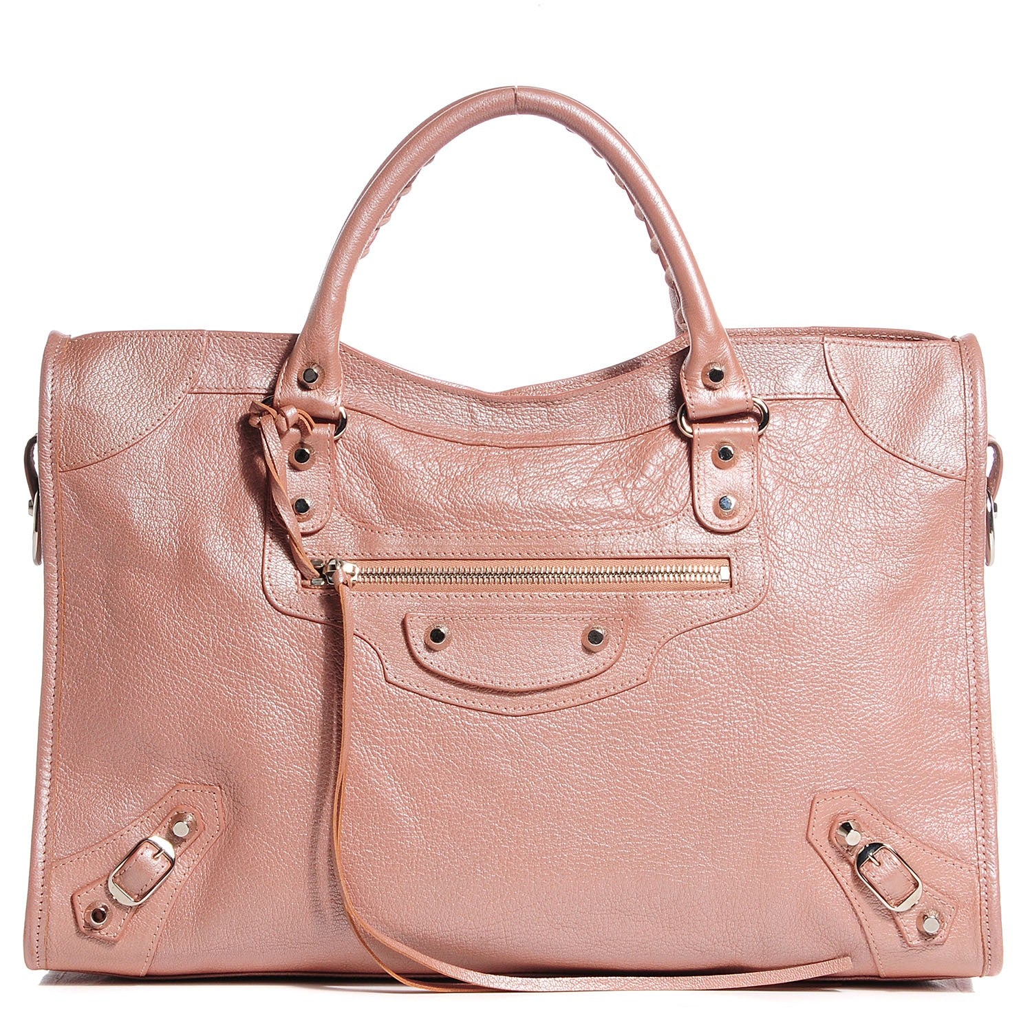Balenciaga Pearlescent Goatskin Classic Palladium Hardware City Rose Rose Light 1 of 18