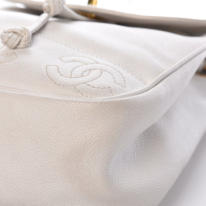 Chanel Caviar CC Backpack White 10 of 24