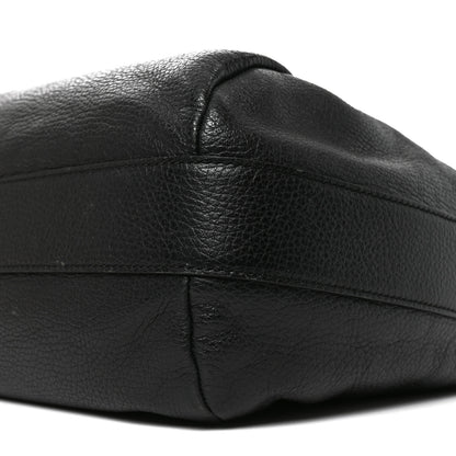 Gucci Grained Calfskin Bamboo Bar Hobo Black 9 of 10