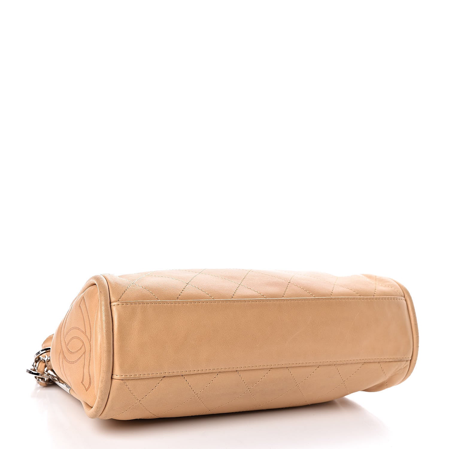 Chanel Lambskin Stitched Medium Ultimate Soft Tote Beige 4 of 10