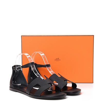 Hermes Epsom Santorini Sandals 41 Black 12 of 12