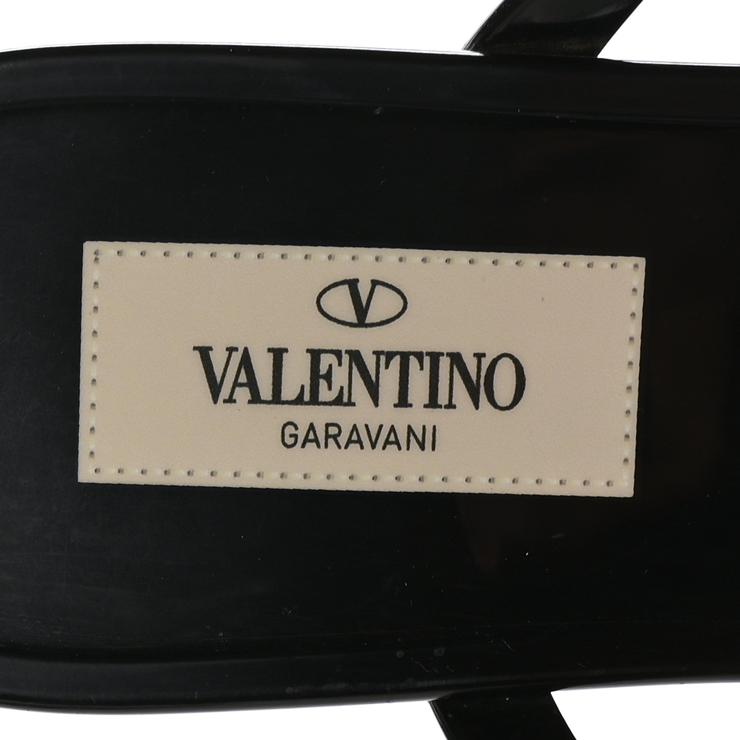 Valentino Garavani PVC Jelly Rockstud Caged Flat Thong Sandals 38 Black 6 of 7