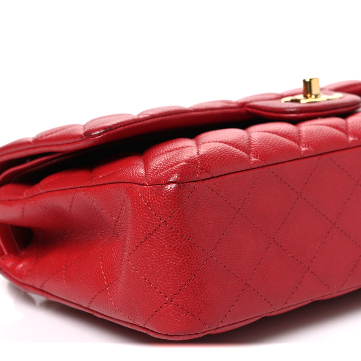 Chanel Caviar Quilted Medium Double Flap Red 9 of 11