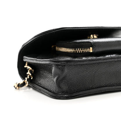 Chanel Caviar Quilted Business Affinity Clutch With Chain Black 9 of 11