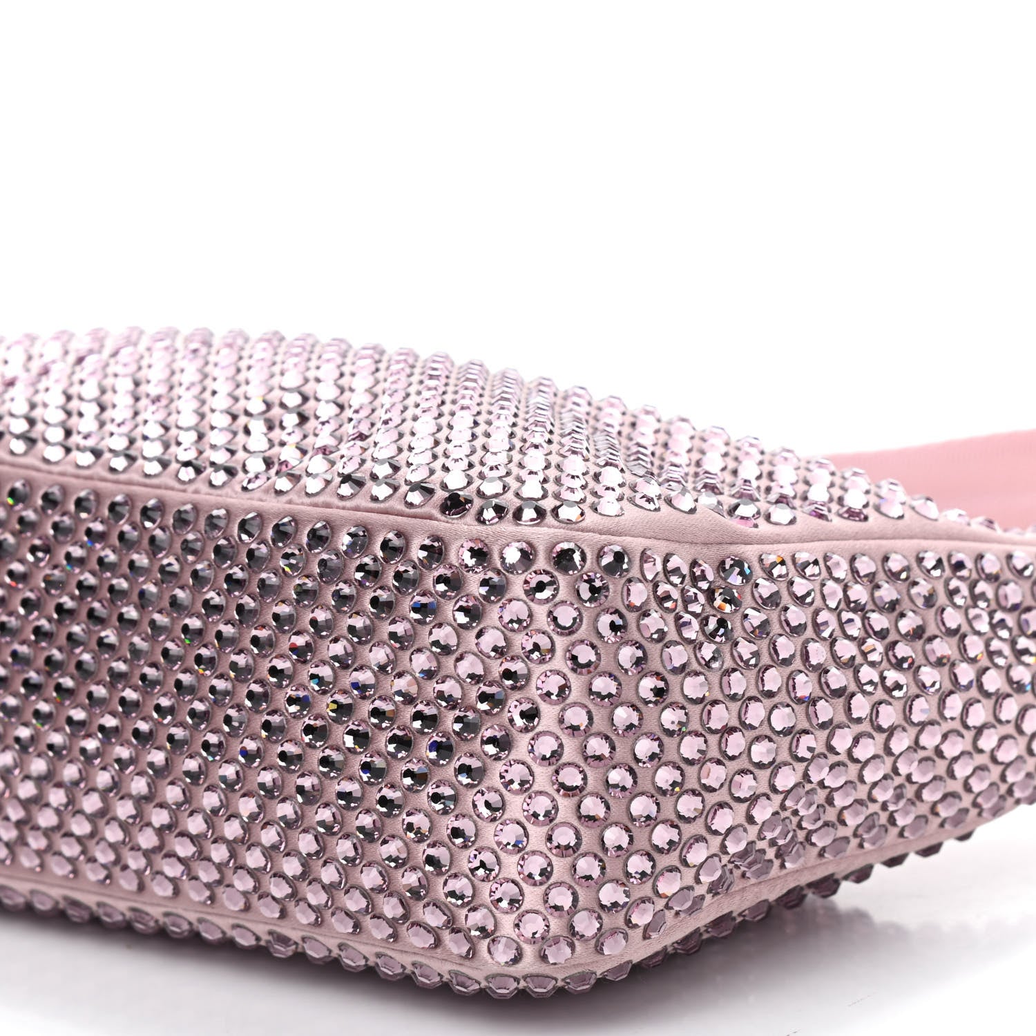 Prada Satin Crystal Mini Re-Edition 2000 Bag Alabastro 9 of 9