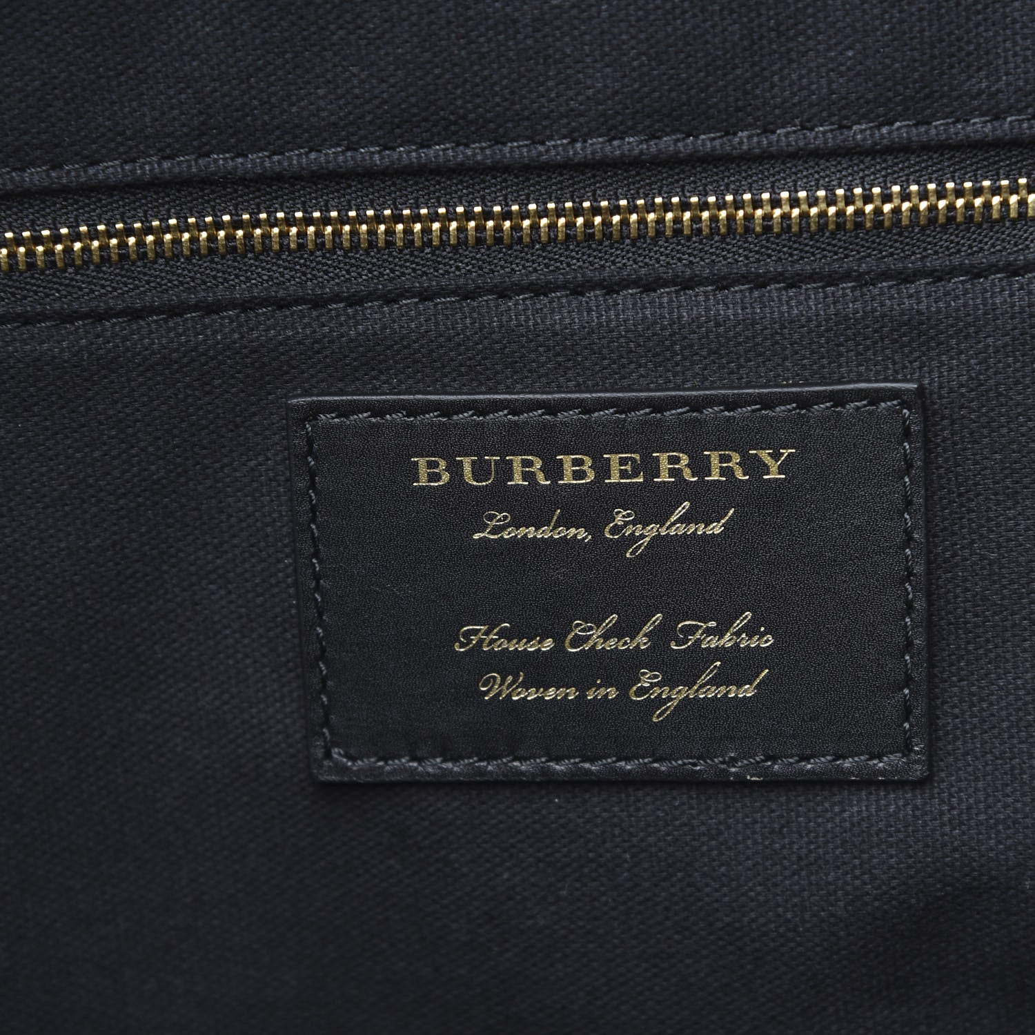Burberry Derby Calfskin House Check Medium Welburn Tote Black 6 of 11