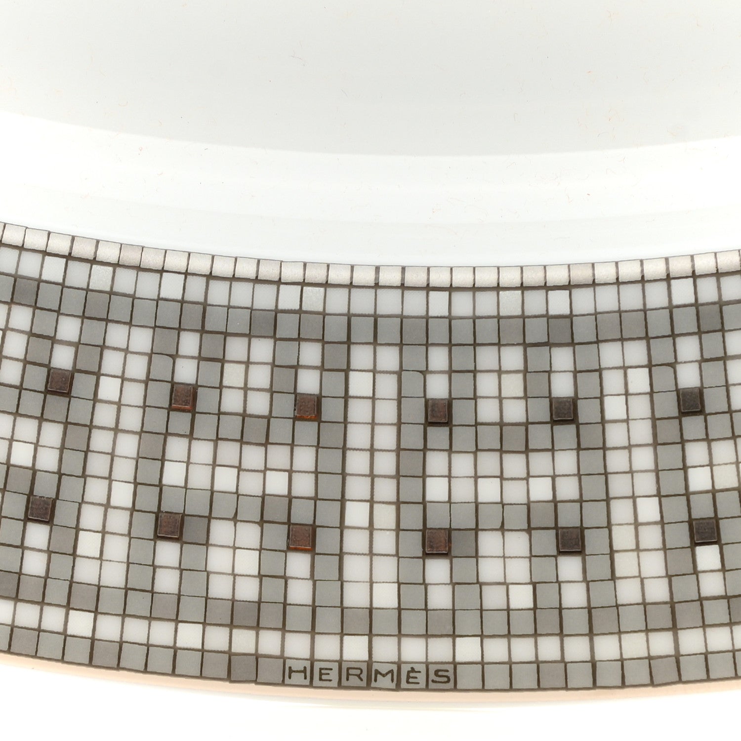 Hermes Porcelain Mosaique Au 24 Large Oval Platter 3 of 7