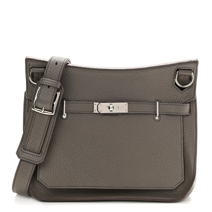 Hermes Taurillon Clemence Tri-Color Jypsiere 28 Etain Bleu Ocean Bleu Abysse 1 of 11
