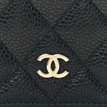 Chanel Caviar Quilted Zip Coin Purse Black 8 of 12