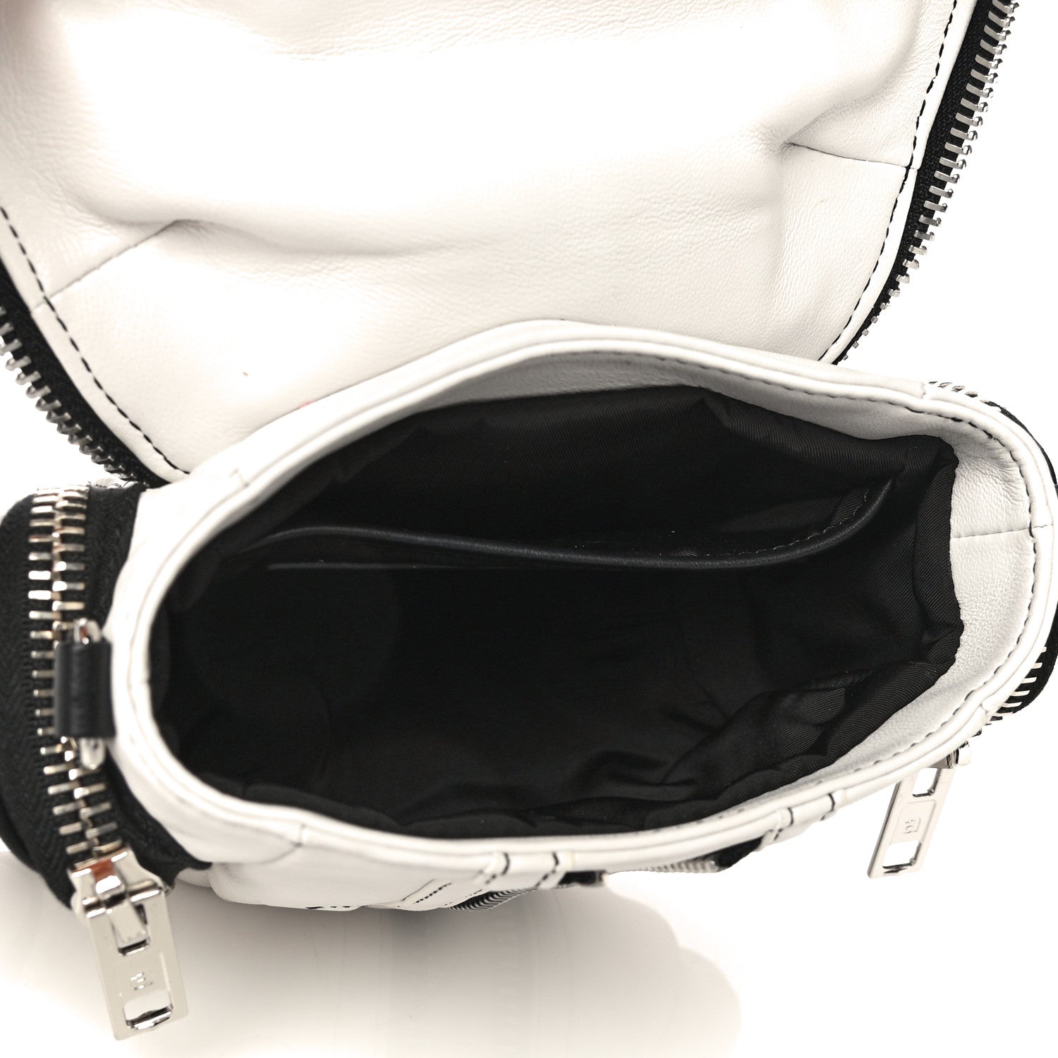 Alexander Wang Lambskin Micro Marti Crossbody White Black 5 of 10