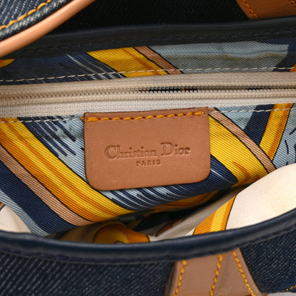 Christian Dior Denim Calfskin Saddle Bag  Blue 6 of 10