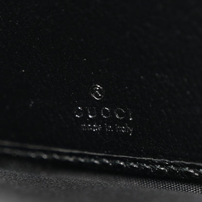 Gucci Vintage Effect Calfskin Matelasse Diagonal Torchon GG Marmont Zip Around Wallet Black Romantic Cherry 6 of 10