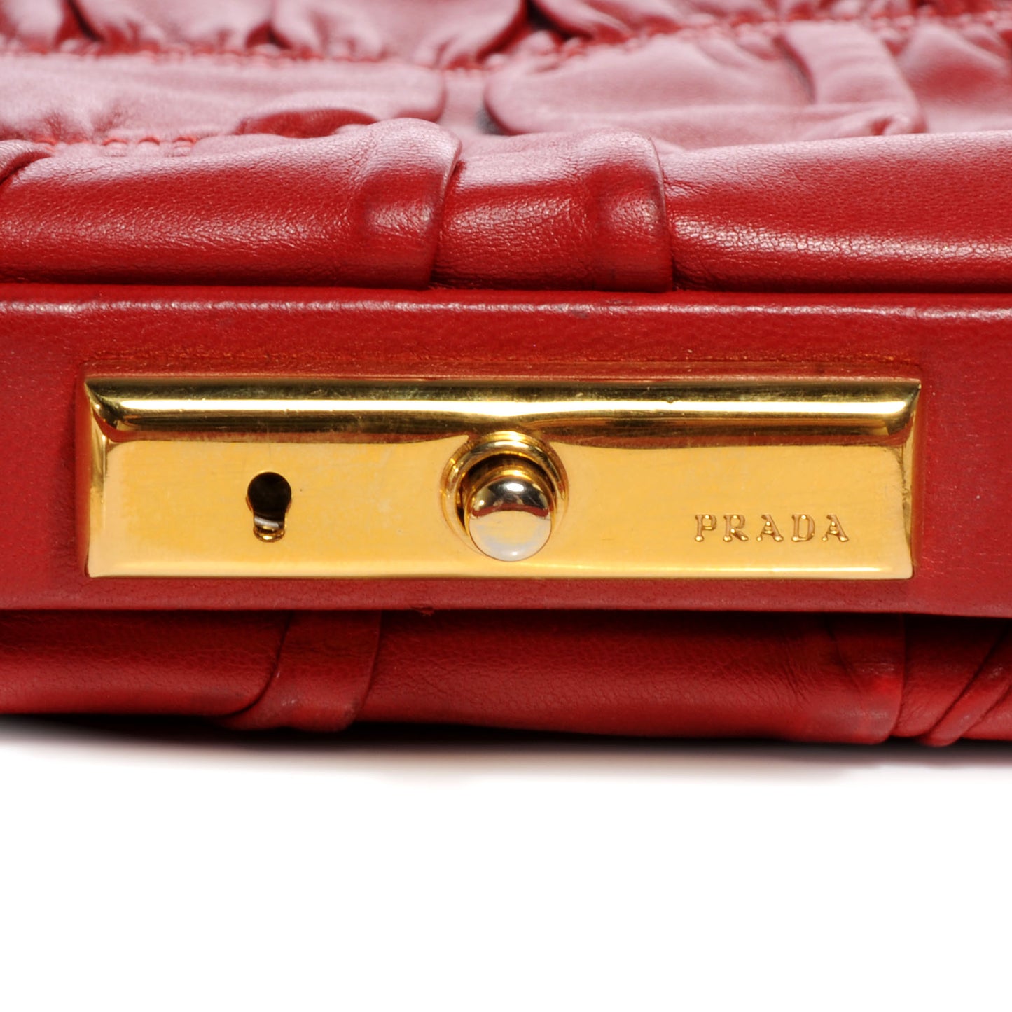 Nappa Gaufre Frame Tote Fuoco