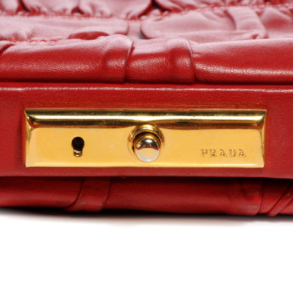 Prada Nappa Gaufre Frame Tote Fuoco 7 of 8