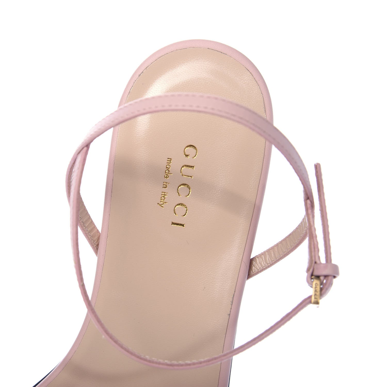 Gucci Lifford Calfskin GG Marmont Ankle Wrap Flat Sandals 38.5 Perfect Pink 8 of 10
