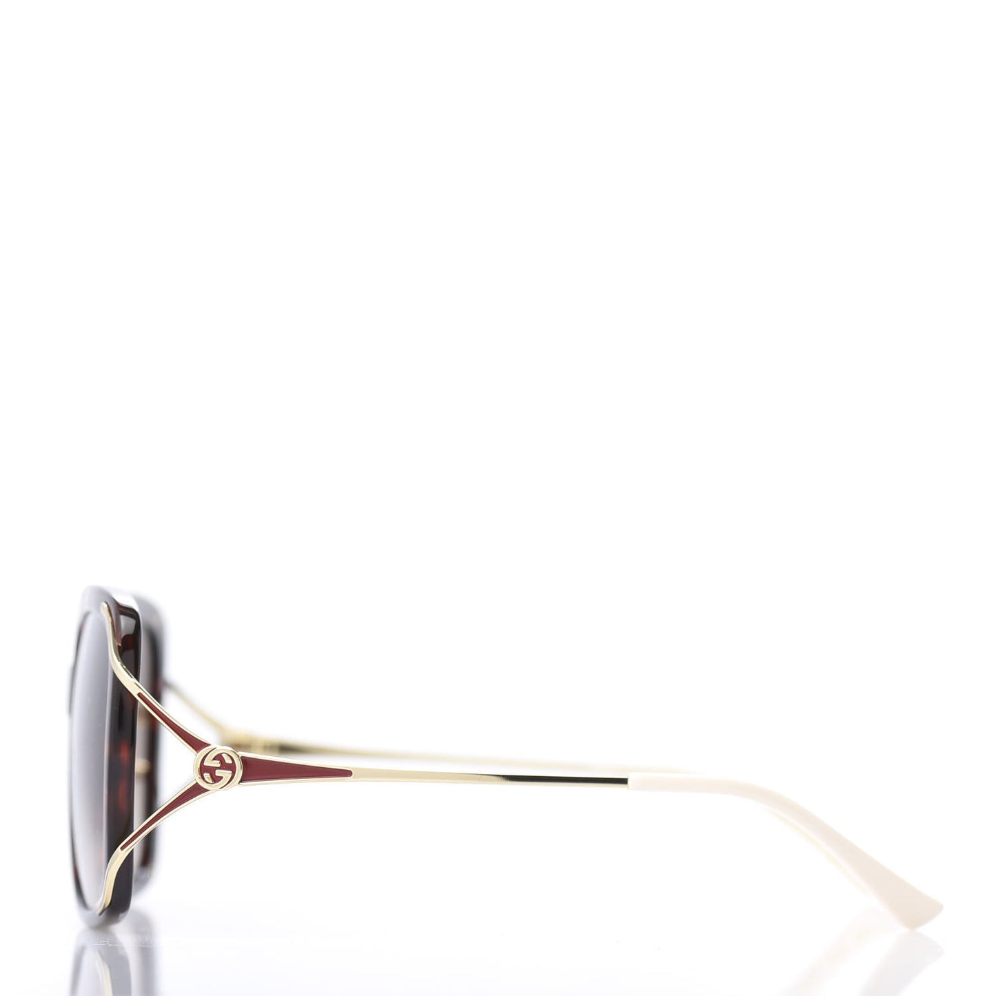 Acetate Butterfly Sunglasses GG0647S Havana Brown Gold