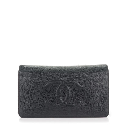 Chanel Caviar Timeless CC Yen Wallet Black 1 of 8