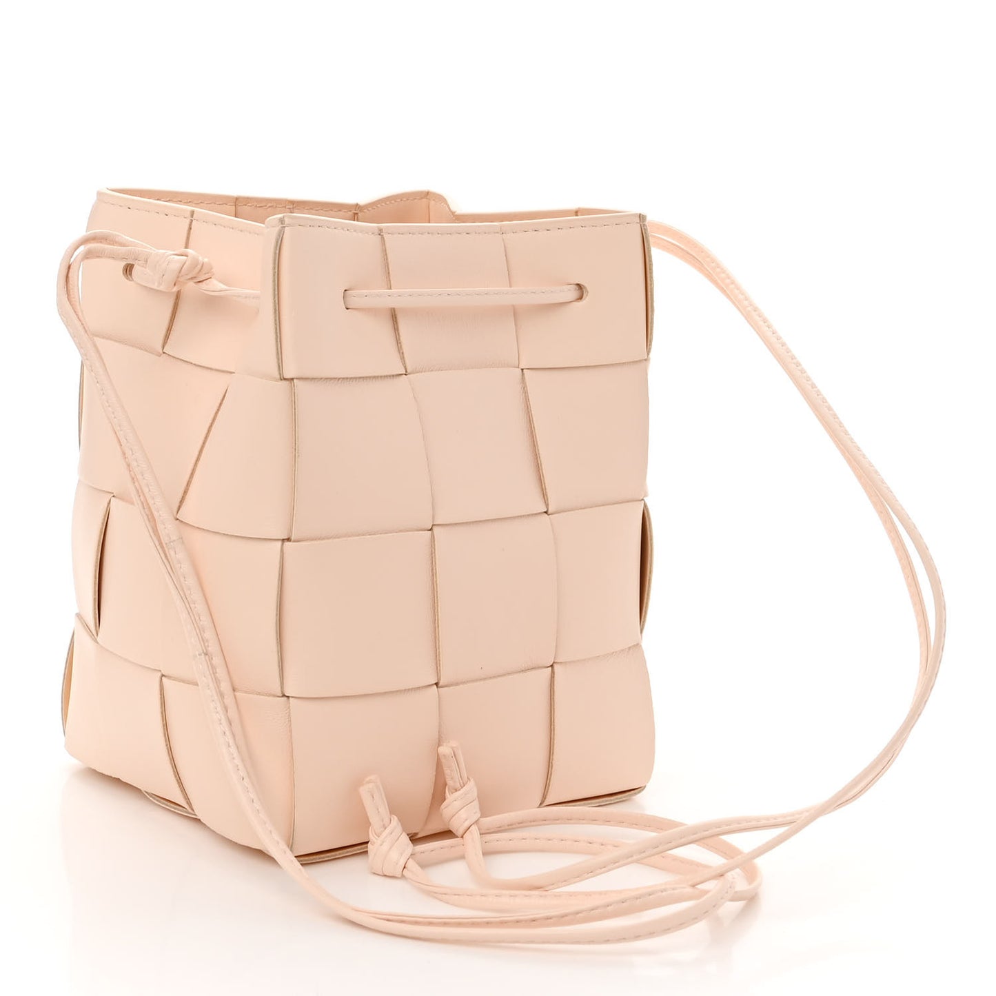 Nappa Maxi Intrecciato Cassette Bucket Bag Melon Washed