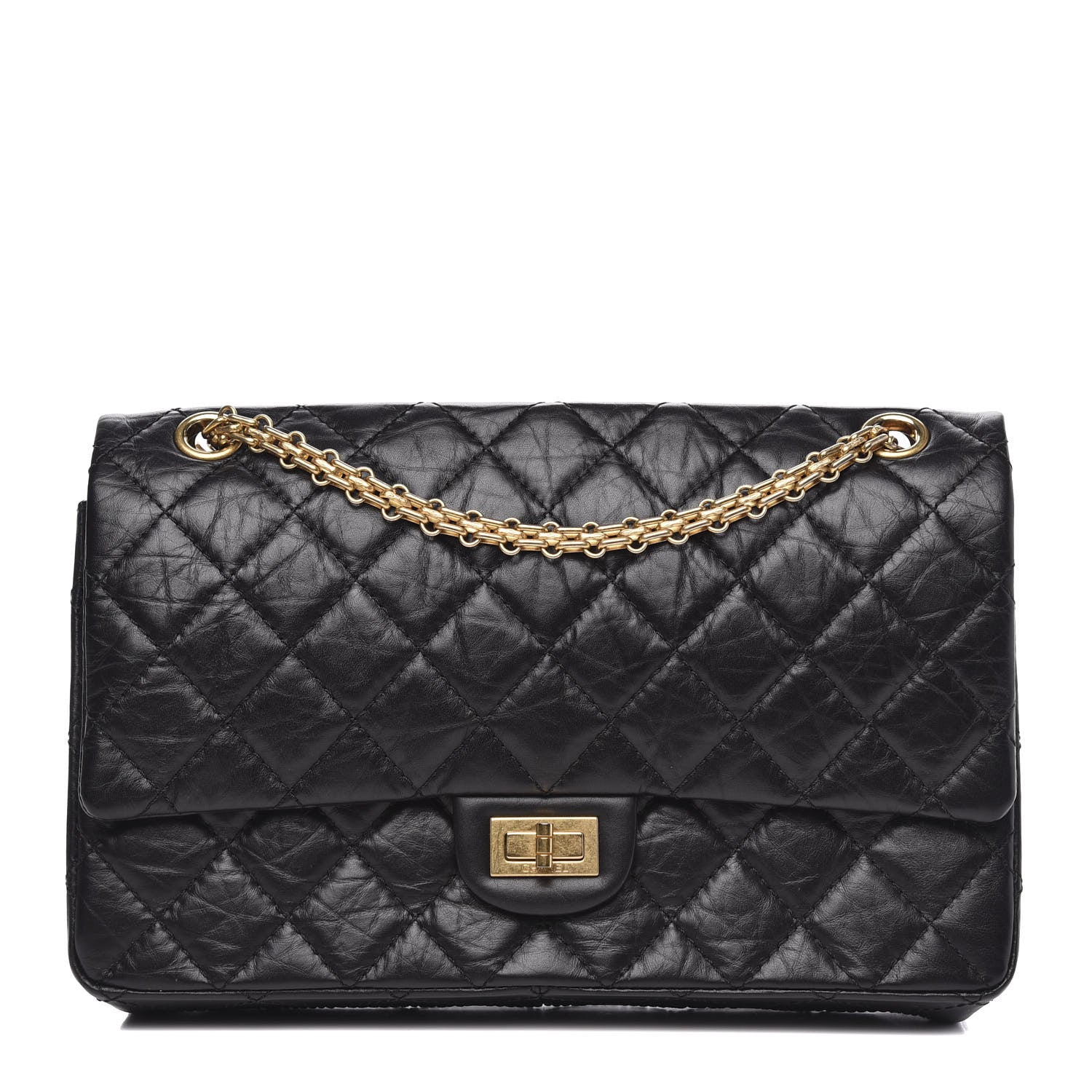 Chanel Aged Calfskin Quilted 2.55 Reissue 226 Flap Black 1 of 12