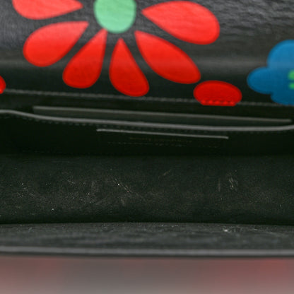 Saint Laurent Calfskin Floral Print Small Betty Black 5 of 11