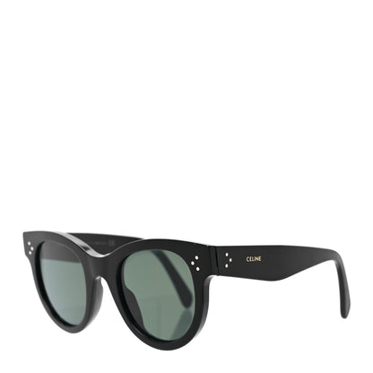 Celine Acetate Studded Mineral Round Sunglasses CL40031N Black 2 of 14
