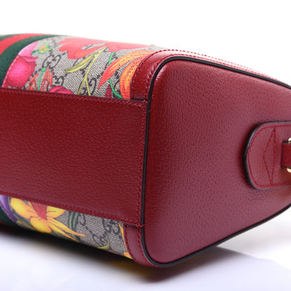 Gucci GG Supreme Monogram Flora Web Medium Ophidia Boston Red 7 of 18