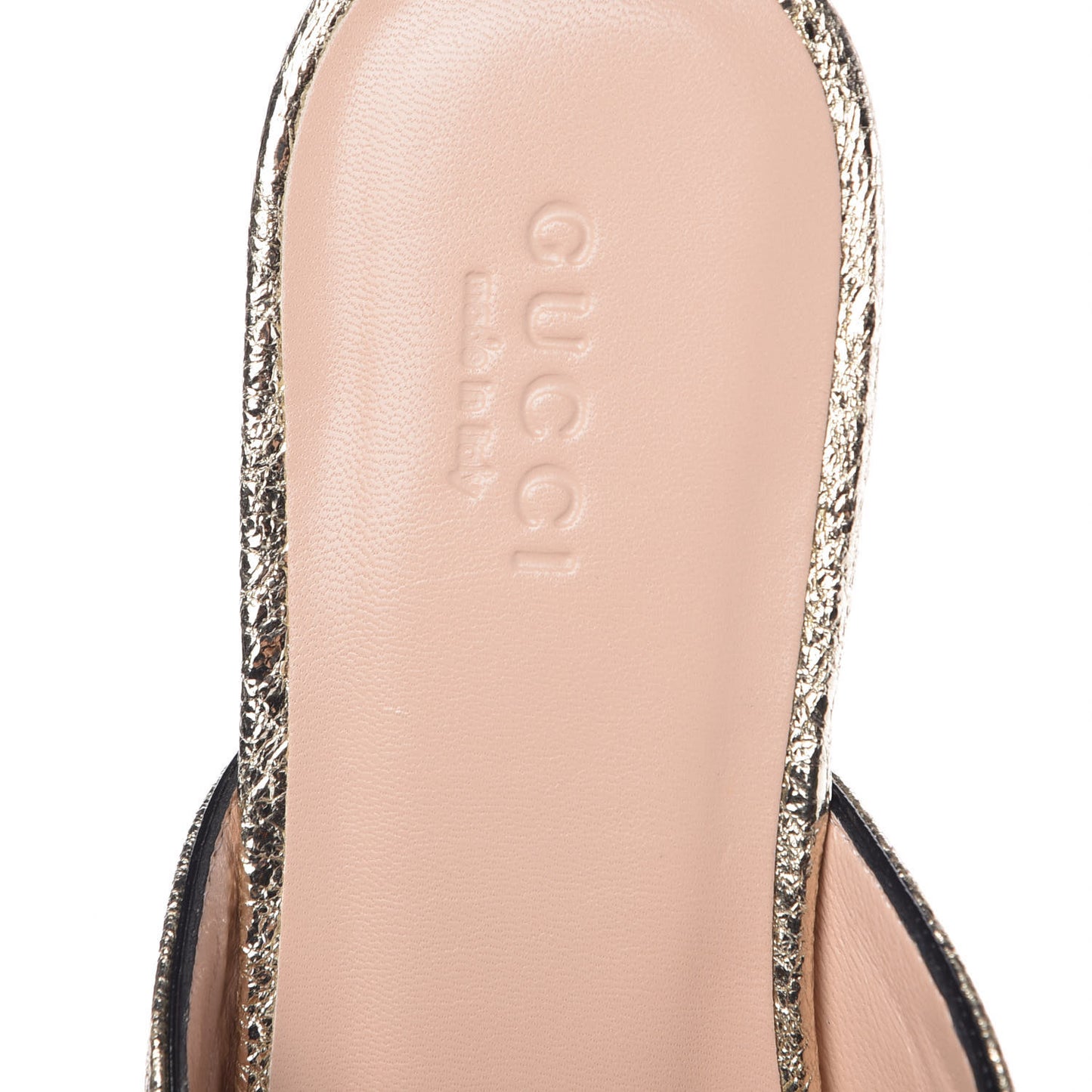 Galassia Womens GG Marmont Fringe Slippers 35.5 Platino