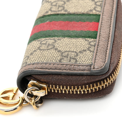 Gucci GG Supreme Monogram Web Ophidia Zip Around Key Case Beige New Acero 14 of 15